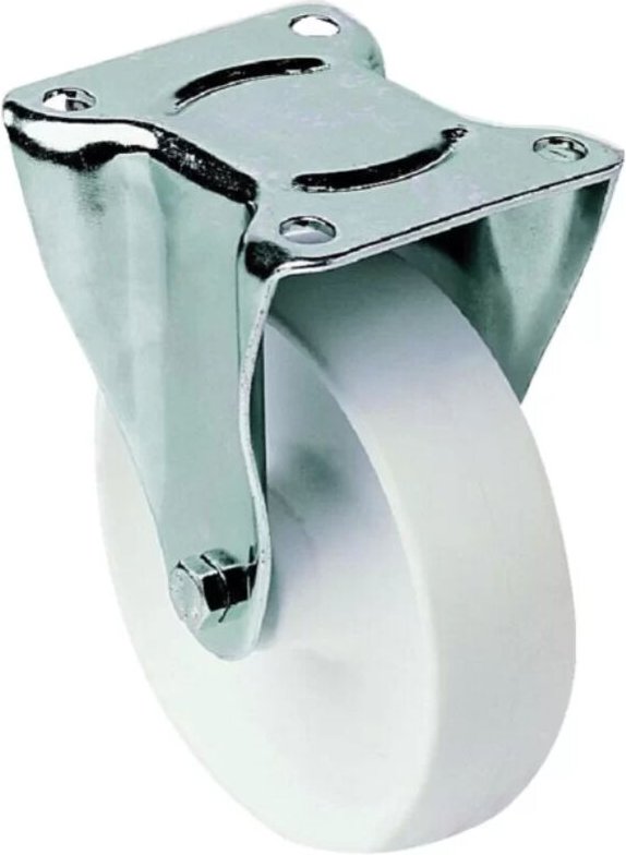 Weiße Polyamid-Roulette, fest, Durchmesser 100 H 125