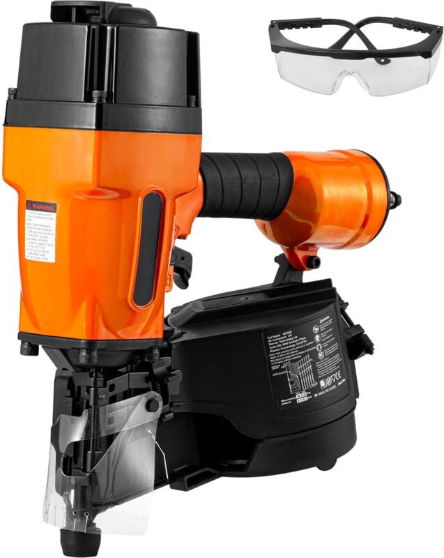 Mophorn - MCN90 Coil-Rahmennagler, 1-3/4' bis 3-1/2', pneumatischer 15-Grad-Nagler mit Tiefeneinstellung, 90-120 psi Dru...