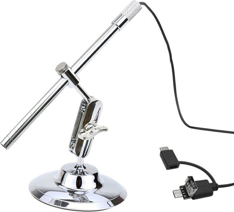 Tragbares digitales USB-Mikroskop, Inspektionslupe, wasserdichte Kamera (IP67), 8 eingebaute LEDs mit fortschrittlichem ...