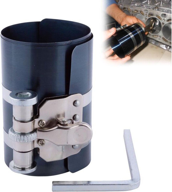 Werkzeug zum Einbau von Kolbenringen, 53-175 mm (4 Zoll) Ratschen-Kolbenring-Kompressor-Werkzeug für Motoren