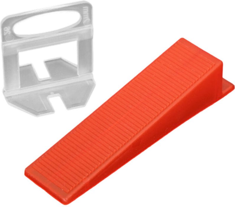 Vtizikl Système de nivellement de carrelage - 2mm de largeur de joint - 400 languettes de traction - 100 pièces Cales ré...