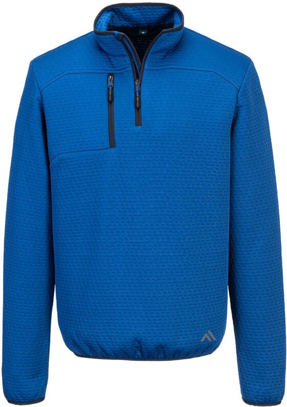 Sweatshirt mit Textur 1/4 Reißverschluss Kx3 – Größe M – Blauquarz – Portwest