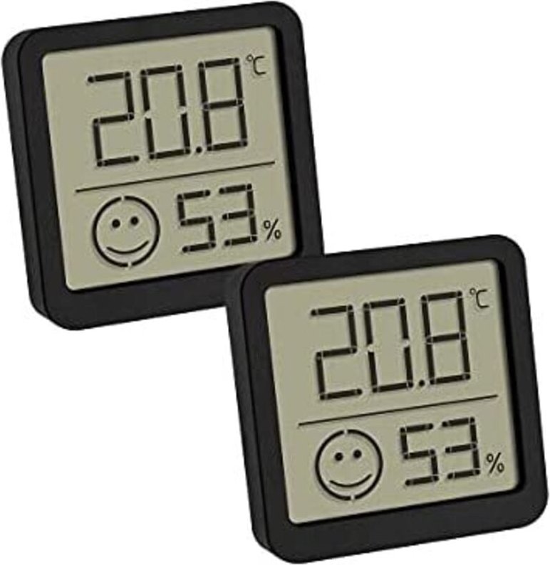 TFA Dostmann 2-pack Thermo-/Hygrometer Schwarz 30.5053.01.02