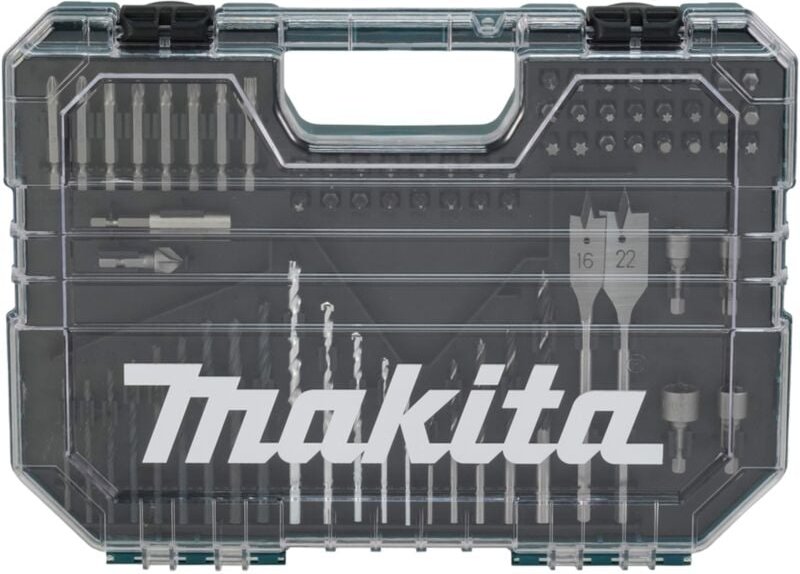 Makita Bit Bohrer Set 1/4" 75 tlg. im Koffer ( E-16988 ) Phillips / Pozidriv / Schlitz / Hex / Torx