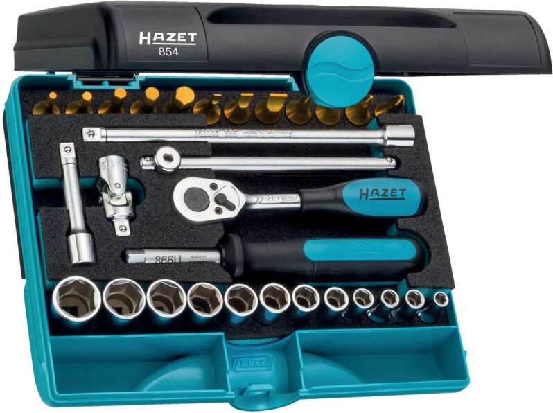 Hazet Steckschlüsselsatz 854 30tlg. 1/4″ SW 4-14 mm Anzahl Zähne 90 6-kant - 854