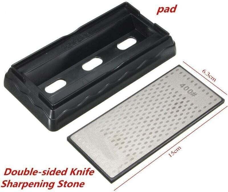 Doppelseitige Diamant-Schärfplatte, Messerschärfstein mit Körnung 400/1000, Küchenschleifstein mit 150-63 mm Wabenstrukt...