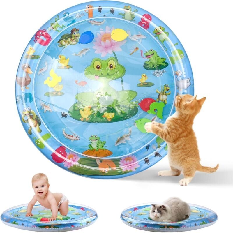 Katzenwassermatte, hochwertige, verdickte sensorische Wassermatte, aufblasbare Katzenwassermatte, Wassersensormatte, int...