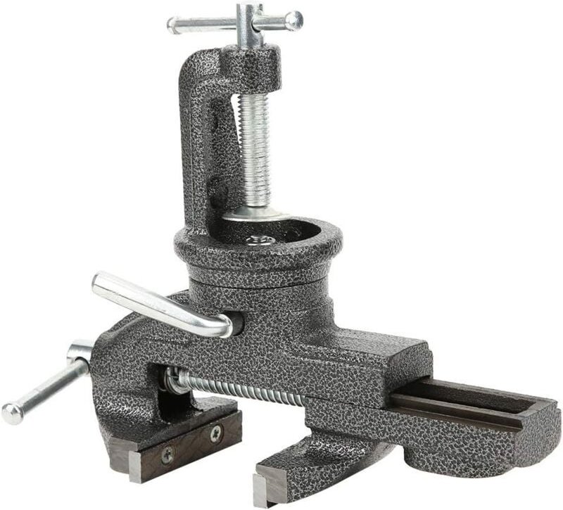 Étau de table 80 mm avec tête de serrage rotative à 360 ° pour matériel d'outil, fixation - Étau rotatif en fonte