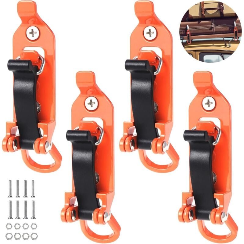 CCYKXA 4-teiliger Schaufelhalter für Dachgepäckträger, Schaufelhalter-Montagesatz, Wandhalterungen, Metall-Gummiklemme, ...