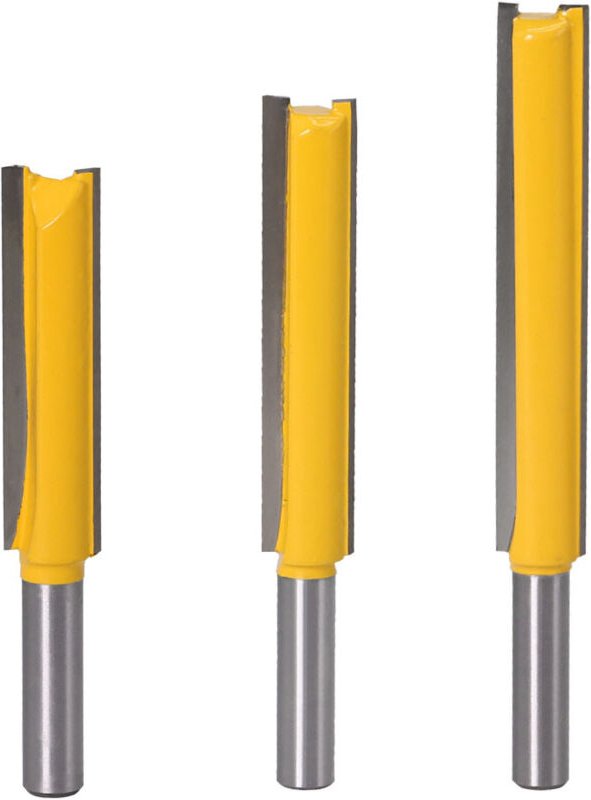 3 Stück extra lange Fräser mit 8-mm-Schaft, Holzfräser, extra lange Schaftfräser 8 mm x 1/2" x 50,8 mm, 8 mm x 1/2" x 63...