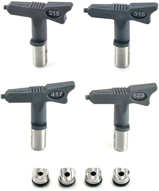 4-teiliges, wendbares Airless-Düsenset, Zubehör für Farbspritzdüsen (215, 315, 417, 523)