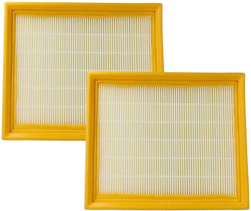 vhbw 2x Staubsaugerfilter Ersatz für Festool HF CT 26/36/48, 203759 für Staubsauger - HEPA-Filter Gelb Weiß