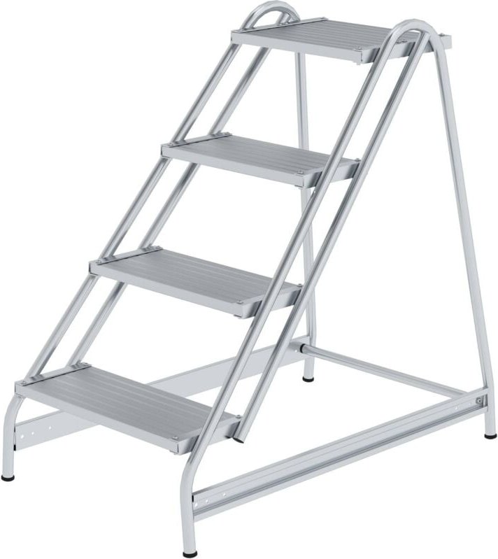 Günzburger Steigtechnik - Arbeitspodest einseitig begehbar Aluminium geriffelt 4 Stufen - 050052