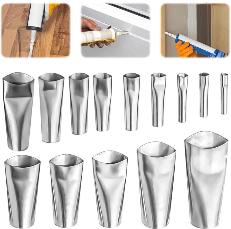 CCYKXA 14-teiliges Set mit Gummidüsen zum Abdichten von Fugen in der Küche – Gummidichtungswerkzeug – Dichtungswerkzeuge...