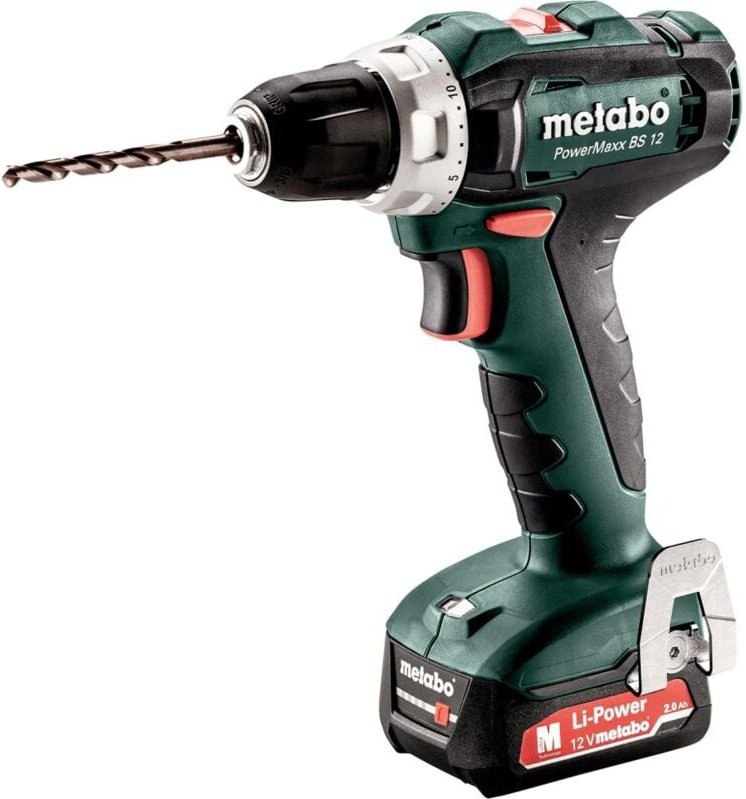 Metabo - 12V Akku Bohrschrauber PowerMaxx bs 12 2x 2,0 Ah Akkus + sc 36 + x