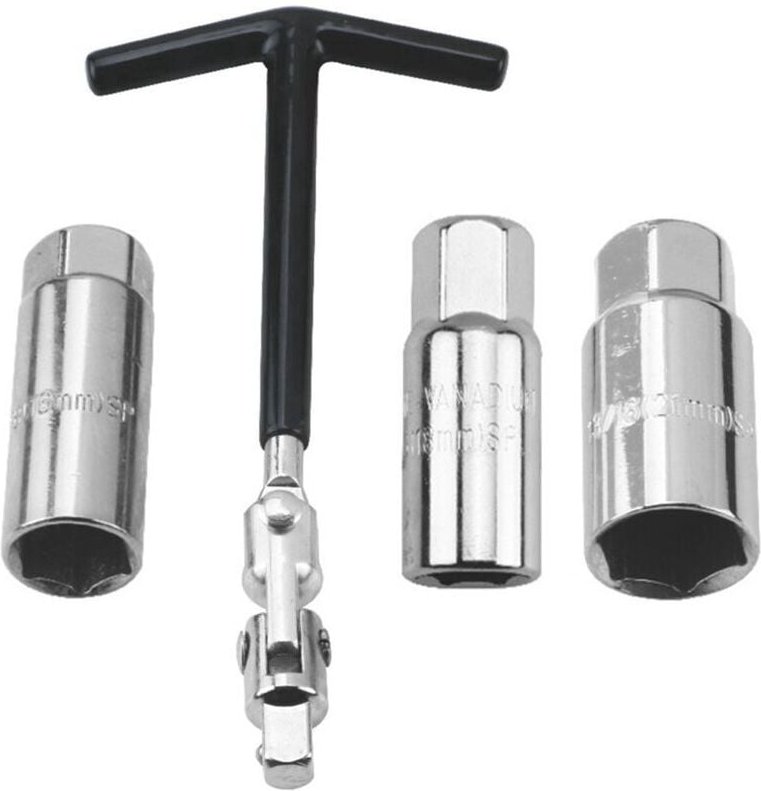 Zündkerzenschlüssel-Set, 16 mm, 18 mm, 21 mm, Universal, T-Griff, für Auto, Motorrad, Boot - KZQ