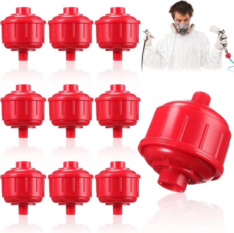 10-teiliges Set Einweg-Wasser- und Luftfilter, Mini-Einweg-Spritzpistolenfilter, Wirbelluftleitungsfilter für Spritzpist...