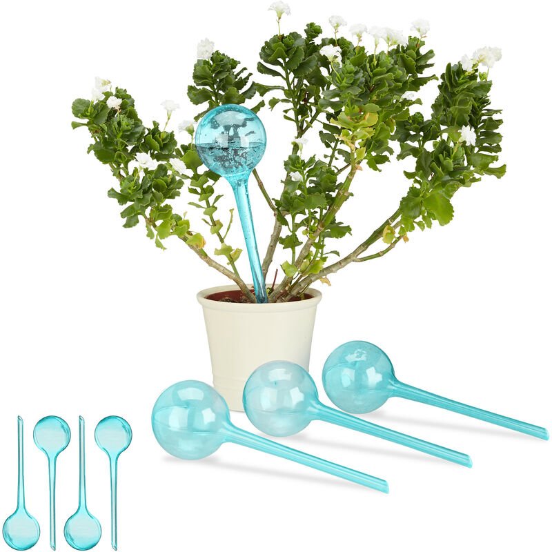 Thumbnail - 8 x Bewässerungskugeln im Set, 2 Wochen, Versenkbar, Topfpflanzen, Dosierte Bewässerung 250 ml, Kunststoff, hellblau