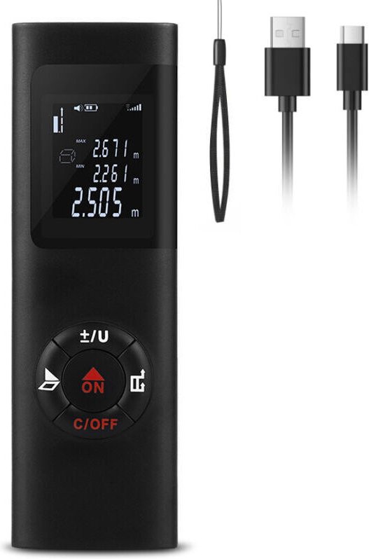 Vtizikl Telemetre Laser 60m, IPSXP Portable Laser Numérique Metre de Calcule Distance Surface Volume/Fonction Pythagore/...