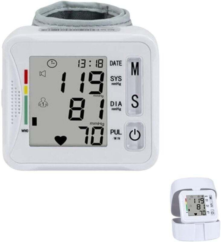 Intelligentes Blutdruckmessgerät für Zuhause mit Sprachausgabe – Weißes, elektrisches Trockenmessgerät mit präziser Mess...