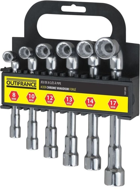 6 Steckschlüssel: 8 / 10 / 12 / 13 / 14 / 17 mm Outifrance