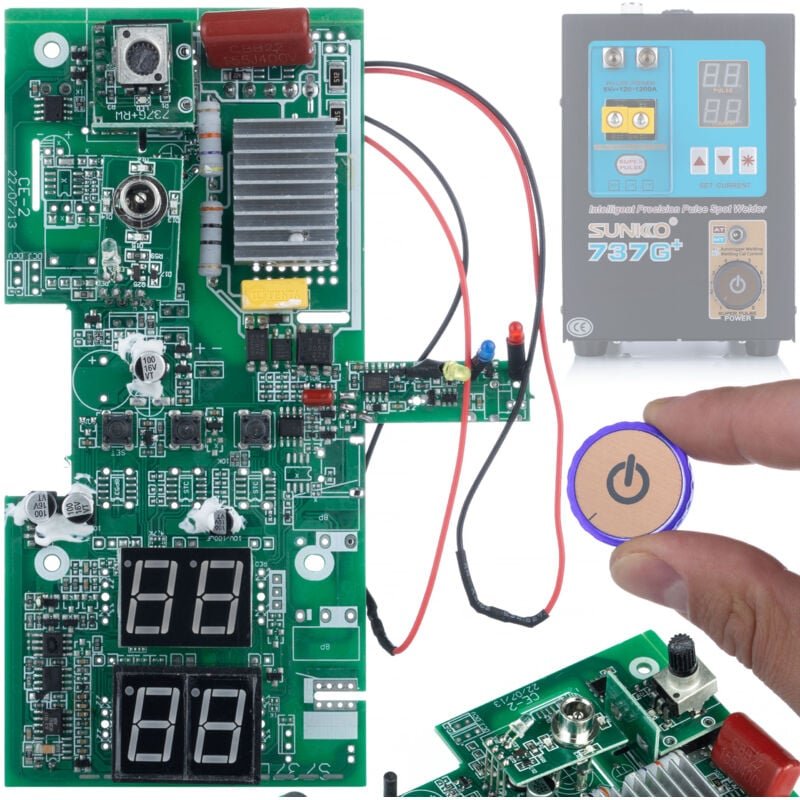 Rosfix Hauptplatine 737G – Ersatzteil für Punktschweißgerät Sunkko 737G 220V Hochwertige Elektronik Einfache Montage Zuv...