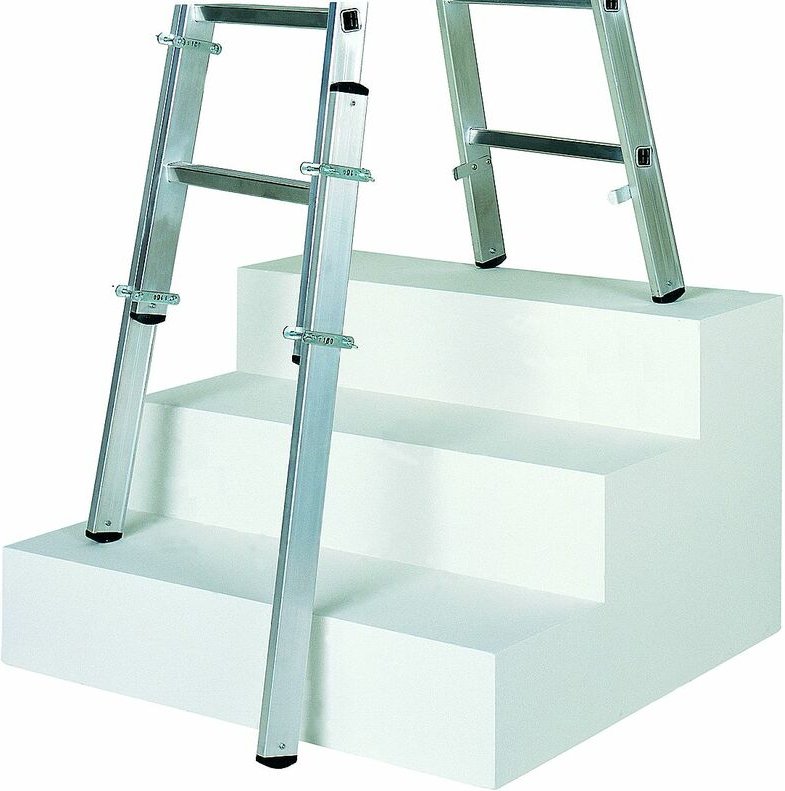 Iller Verlängerungsschenkel für Aluminium Leitern für Holmgröße 60mm Länge 1,00m 2 Stück