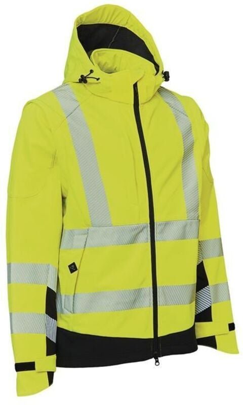 Elka Rainwear - Warnschutz Softshelljacke visible xtreme Gr.XXL warngelb/schwarz