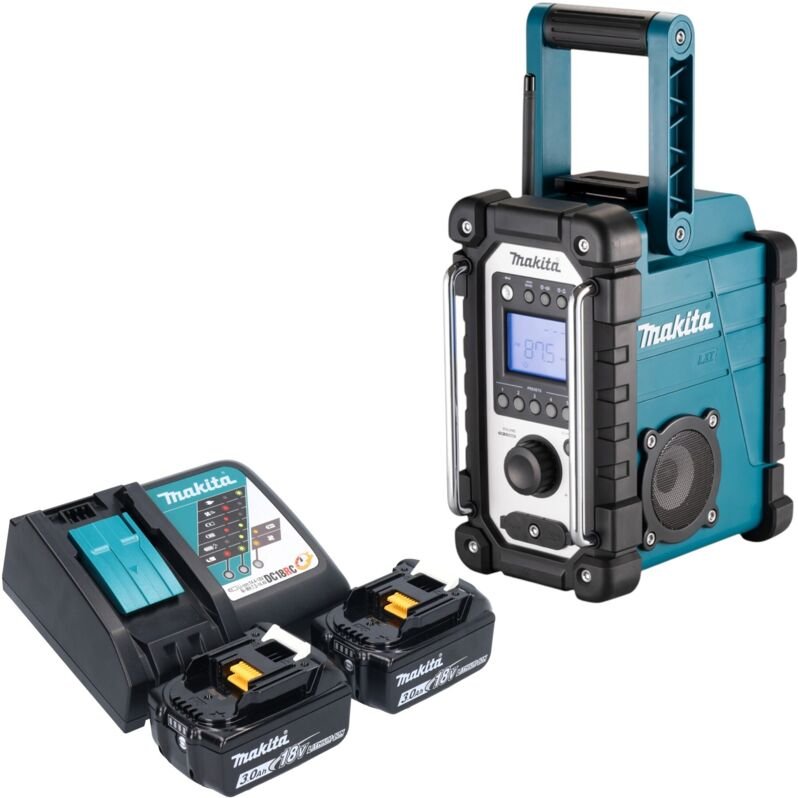 Makita DMR 116 RF Akku Baustellenradio 14,4 - 18 V AM FM AUX + 2x Akku 3,0 Ah + Ladegerät