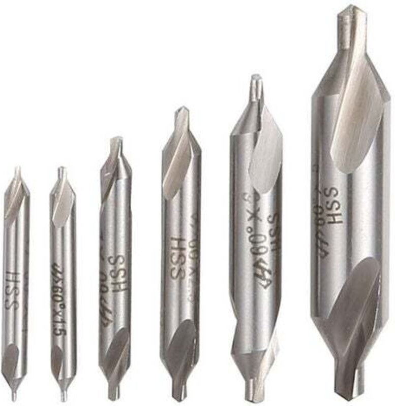6 Stück HSS-Frässtifte in der Mitte, 1/1,5/2/2,5/3/5 mm, 60-Grad-Frässtifte für die Verarbeitung von Eisen/Acrier/Cuivre...