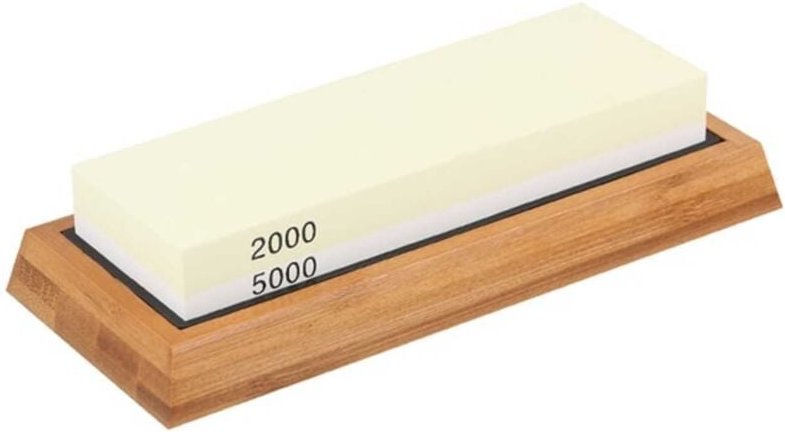 Wasserschleifstein 2000/5000 zum Messerschärfen mit rutschfester Unterseite