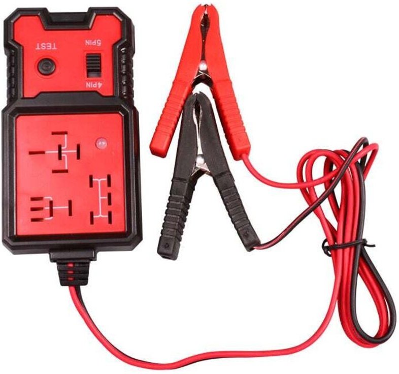 Testeur de relais électronique automobile 12 V / Testeur de batterie avec pinces, outil de diagnostic de relais automobi...