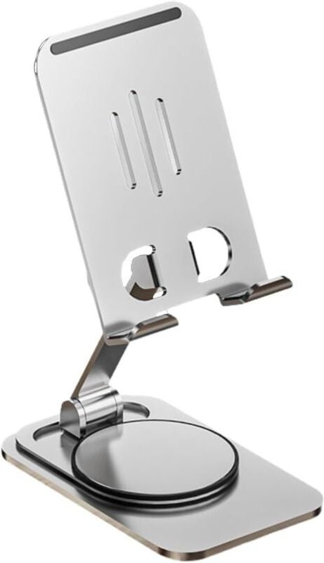 Faltbarer und verstellbarer Handyhalter, kompatibel mit allen Smartphones, silber