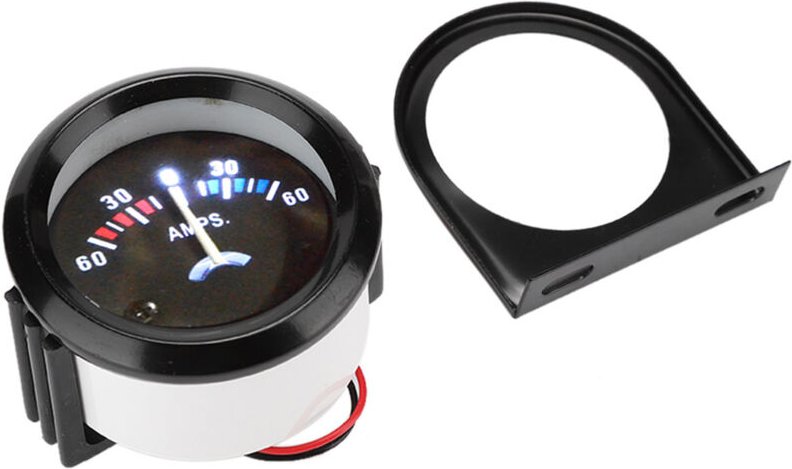 2 Zoll 52 mm Auto-Voltmeter/Amperemeter, 60-0-60A Ampere-Anzeige, Voltmeter geeignet für die meisten Auto-Modifikationen...