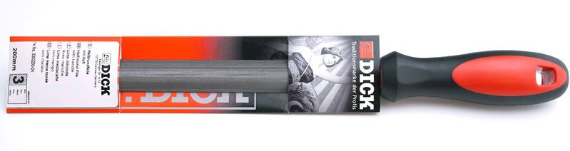 Dick Werkstattfeile 2K 200 mm Feile für allgemeine Arbeiten, Halbrund mit Hieb 3