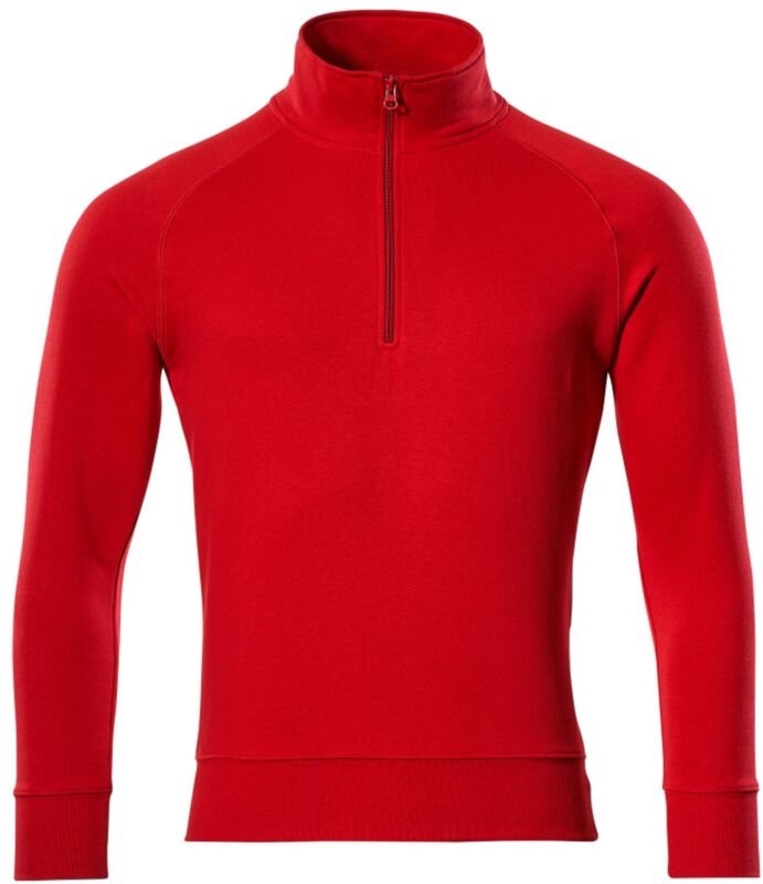 Sweatshirt nantes crossover mit kurzem Reißverschluss, Herren 50611 Gr. 2XL verkehrsrot - Mascot