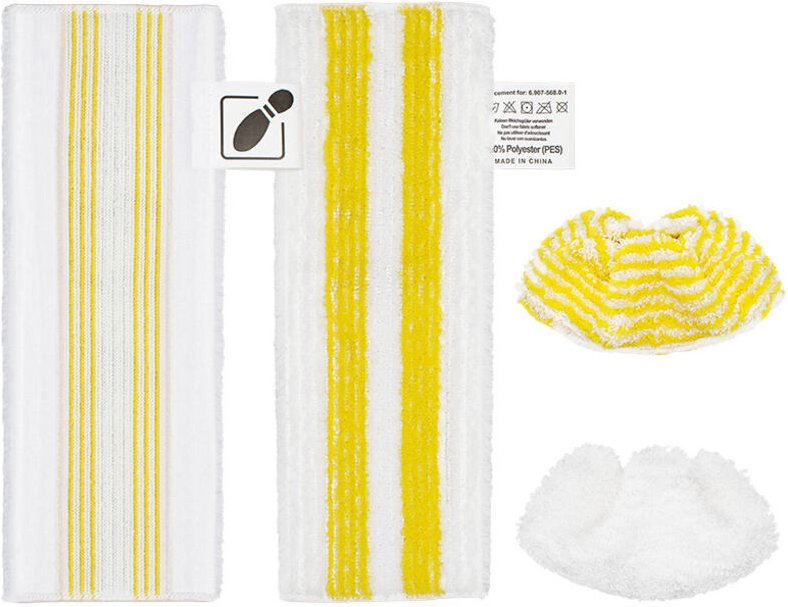 Set mit 4 Mikrofasertüchern, kompatibel mit Kärcher Dampfreinigern SC2, SC3, SC4, SC5, Waschbares Dampfreiniger-Zubehörs...