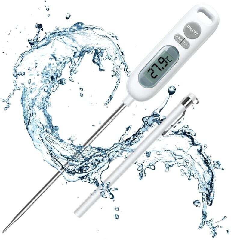 Digitales Küchenthermometer mit 141-mm-Sonde für Grillen, Backen, Fleisch, Zucker und Flüssigkeiten XXW