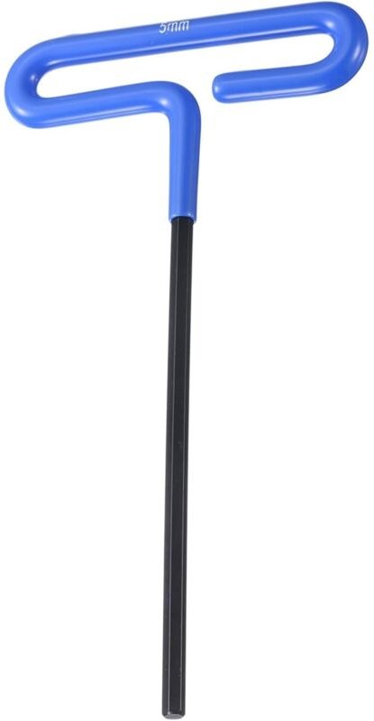 5-mm-T-Griff-Inbusschlüssel, metrisch, lang, mit stoßdämpfendem Griff.