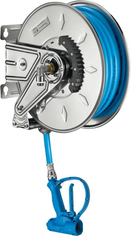 Delabie Schlauchaufroller auto. Edst.,Schlauch L15m,Reinigungspist.