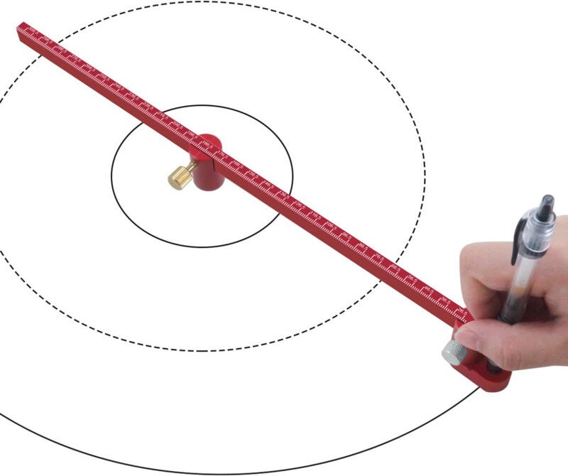 Zimmermannszirkel, 300-mm-Kreislineal aus Aluminiumlegierung, Anreißlehre für Aluminiumkreise, gepunkteter Kreismarker f...