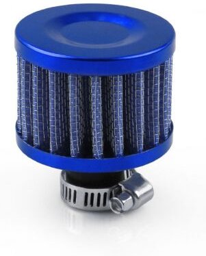 12 mm blaues Universal-Auto-Kaltluft-Einlassfilter-Set, Kurbelgehäuse-Entlüftungsabdeckung, Entlüftung