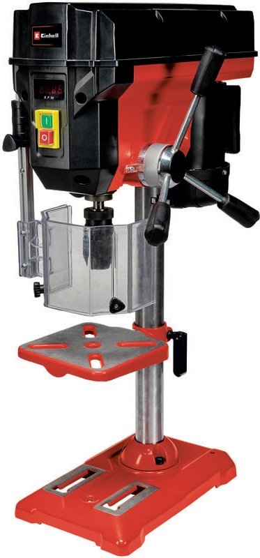 Einhell - Säulenbohrmaschine te-bd 550 e (550 Watt, stufen-/werkzeuglose Drehzahlregulierung, lcd Anzeige, Qualitäts-Sch...