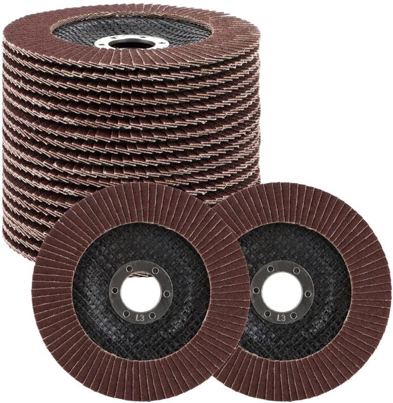 20 Stück Fächerscheiben Lamellenscheiben 125mm x 22mm Korn 80, Schleifscheiben Schleifmopteller, Fächerscheiben 125mm me...