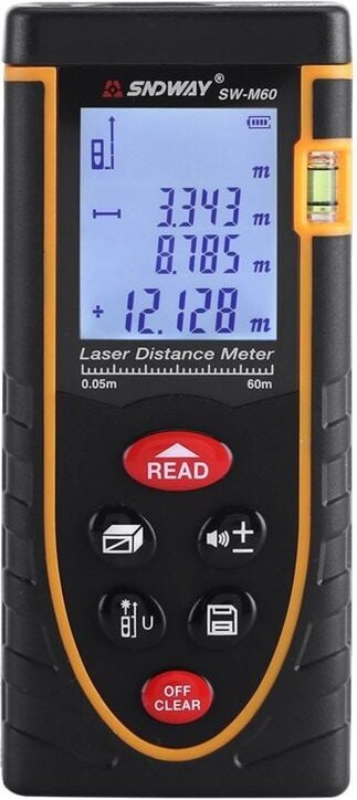 Leichter digitaler Entfernungsmesser, professionelles handliches Lichtmessgerät zur Messung von Entfernung, Fläche und V...