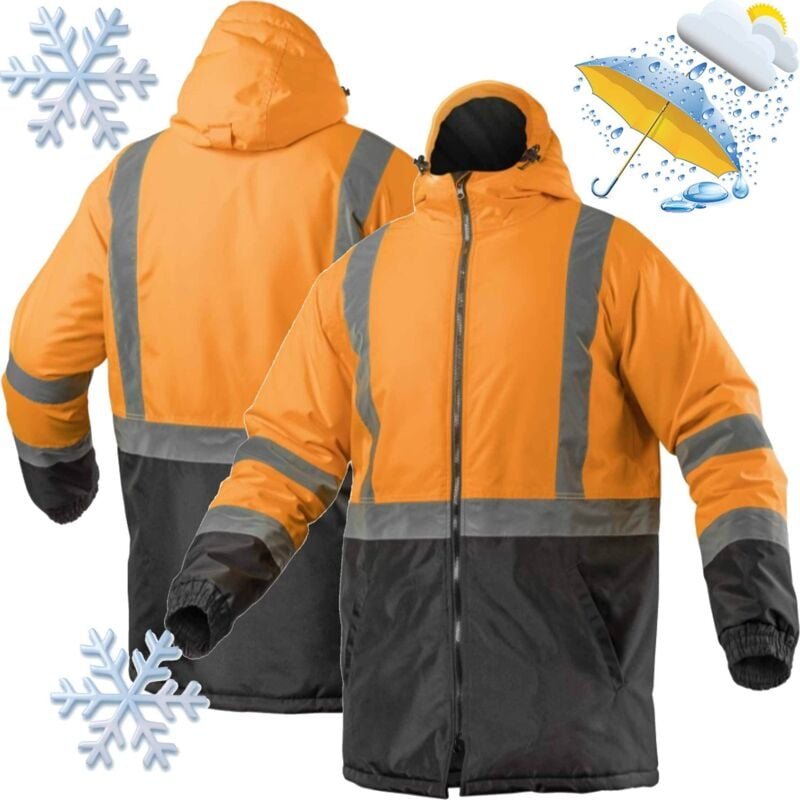 LEDA Hi-Vis Orange Parka Jacke XL