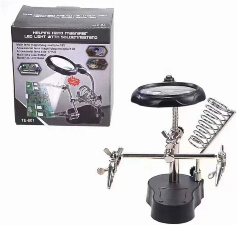 Wartung, Hilfsantrieb, LED-Leuchte, Lupe, Leiterplattenreparatur, Lötkolbenrahmen, Leiterplatten-Montagehalterung