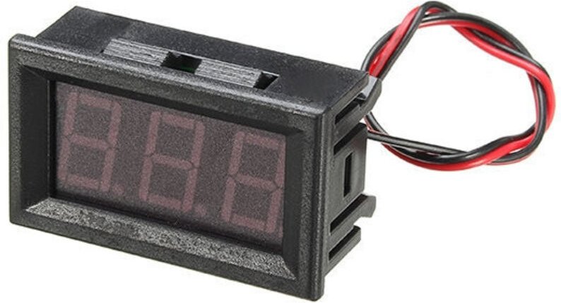 LED-Panel-Voltmeter 5 V - 99 V DC, rot