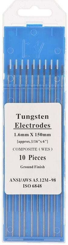 10 Stück Wolfram-Schweißelektroden, Wolfram-Elektroden mit Verbundkopf, violett, 1,6 Ω, 150 mm, WIG-Schweißelektroden, P...