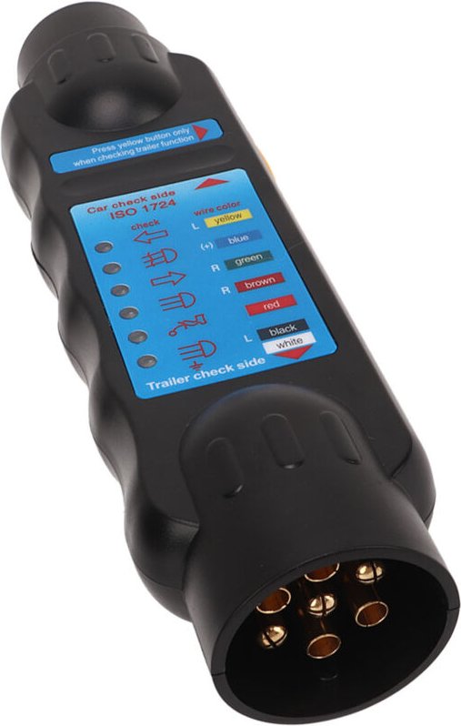 Prüfgerät für die Verkabelung von Anhängerbeleuchtungen, Diagnosegerät für Steckdosen an Anhängern, Wohnwagen und Pferde...